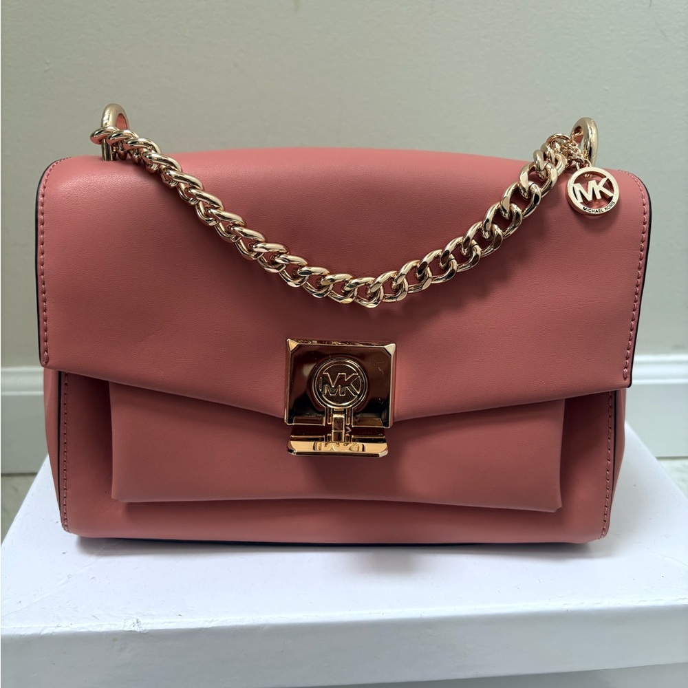Michael Kors Rose Gold Chain Shoulder Bag - Picture 2 of 10